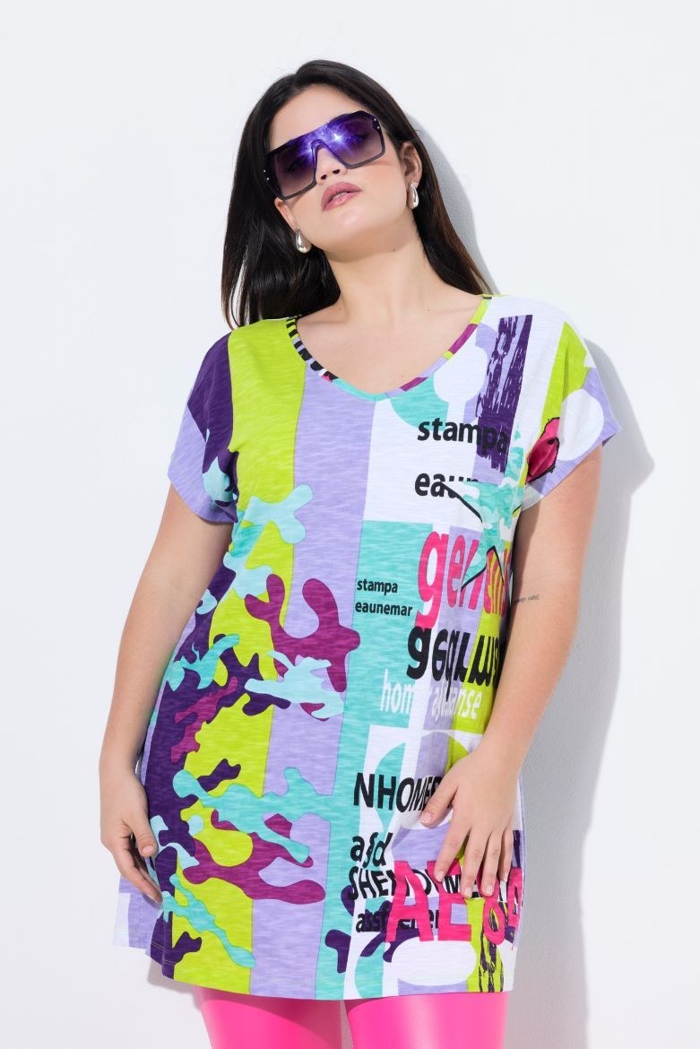 Plus size veliki brojevi Majica kratkih rukava dužeg kroja za punije