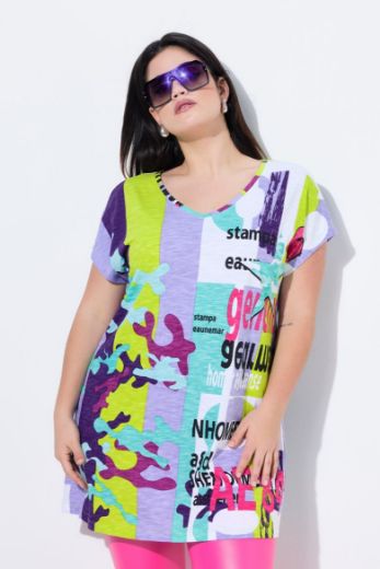 Plus size veliki brojevi Majica kratkih rukava dužeg kroja za punije
