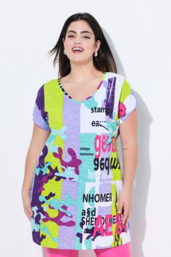 Plus size veliki brojevi Majica kratkih rukava dužeg kroja za punije