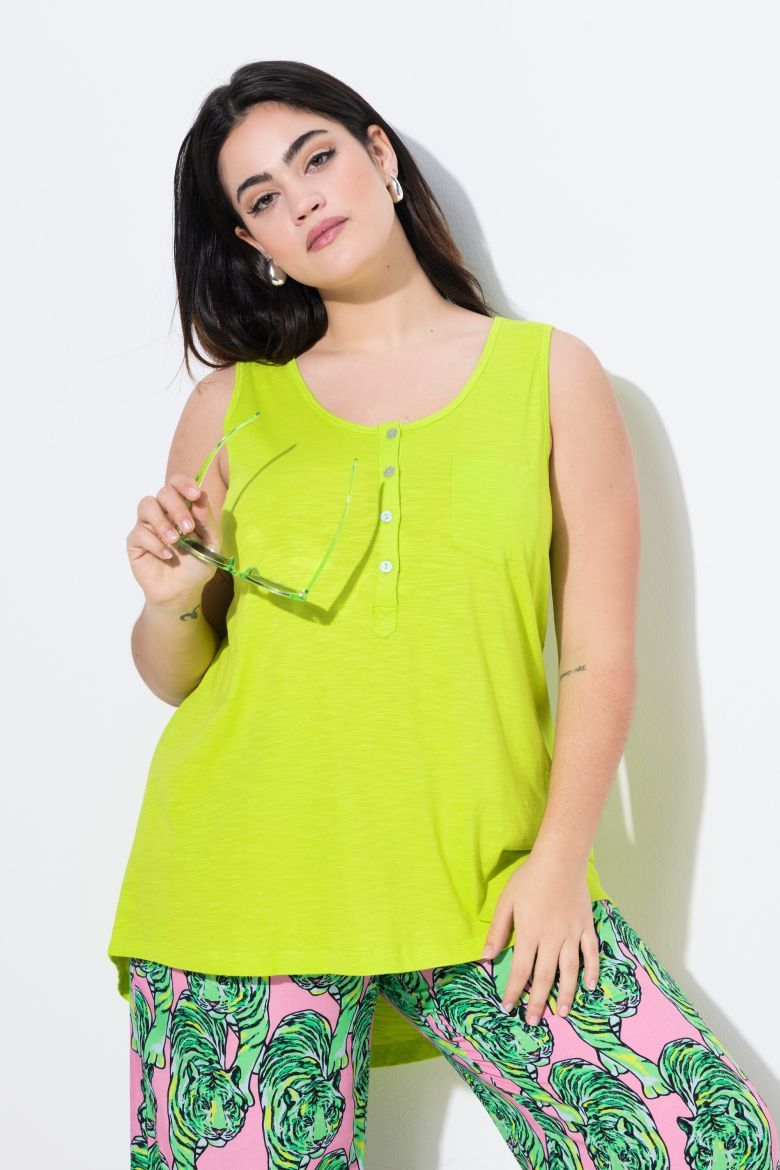 Plus size veliki brojevi Majica bez rukava okruglog ovratnika za punije