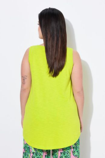 Plus size veliki brojevi Majica bez rukava okruglog ovratnika za punije