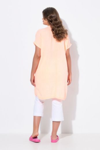 Plus size veliki brojevi Bluza od muslina kratkih rukava za punije