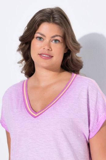 Plus size veliki brojevi Majica kratkih rukava V ovratnika za punije