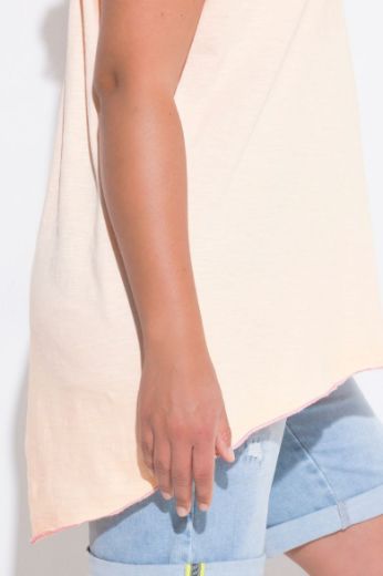 Plus size veliki brojevi Majica kratkih rukava V ovratnika za punije