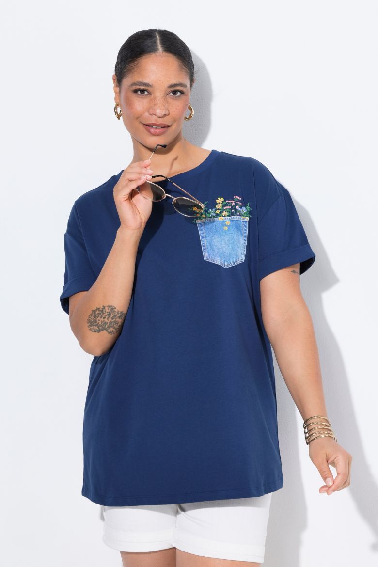 Plus size veliki brojevi Majica kratkih rukava okruglog ovratnika za punije