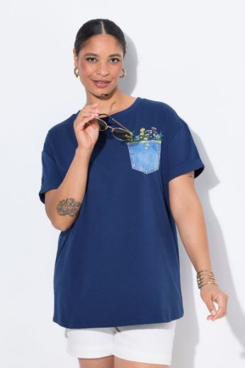 Plus size veliki brojevi Majica kratkih rukava okruglog ovratnika za punije