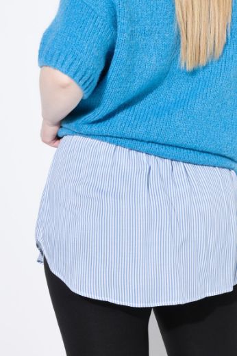 Plus size veliki brojevi Suknja slojevita na pruge za punije