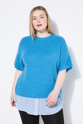 Plus size veliki brojevi Suknja slojevita na pruge za punije