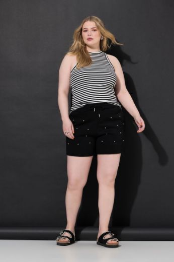 Plus size veliki brojevi Majica bez rukava na pruge za punije