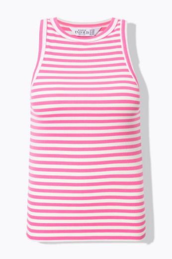 Plus size veliki brojevi Majica bez rukava na pruge za punije