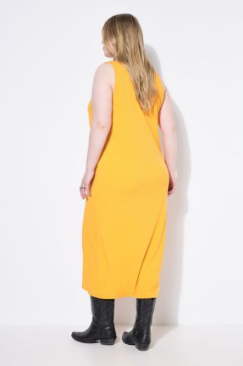 Plus size veliki brojevi Haljina midi bez rukava za punije