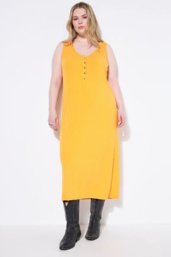 Plus size veliki brojevi Haljina midi bez rukava za punije
