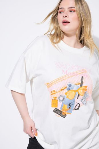Plus size veliki brojevi Majica kratkih rukava šireg kroja za punije