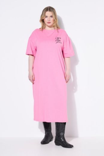 Plus size veliki brojevi Haljina kratkih rukava šireg kroja za punije