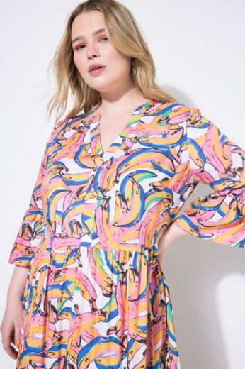 Plus size veliki brojevi Haljina maxi na volane za punije