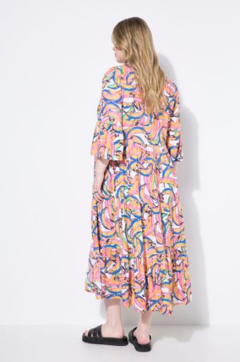 Plus size veliki brojevi Haljina maxi na volane za punije