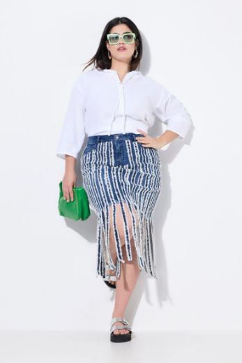 Plus size veliki brojevi Suknja od trapera užeg kroja za punije