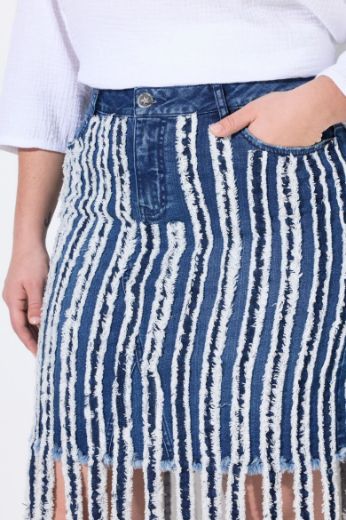 Plus size veliki brojevi Suknja od trapera užeg kroja za punije