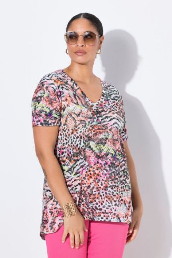 Plus size veliki brojevi Majica kratkih rukva A kroja za punije