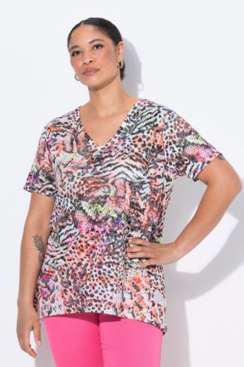 Plus size veliki brojevi Majica kratkih rukva A kroja za punije
