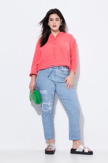 Plus size veliki brojevi Hlače elastičnog struka na vezanje za punije