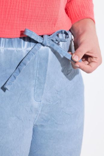 Plus size veliki brojevi Hlače elastičnog struka na vezanje za punije