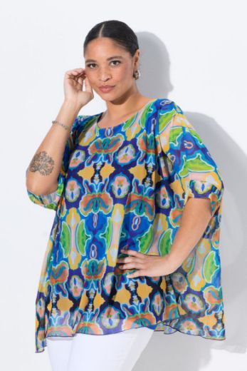 Plus size veliki brojevi Bluza kratkih rukava šireg kroja za punije