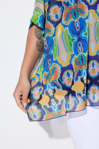 Plus size veliki brojevi Bluza kratkih rukava šireg kroja za punije