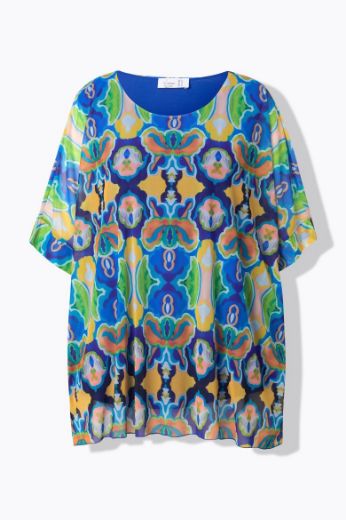 Plus size veliki brojevi Bluza kratkih rukava šireg kroja za punije