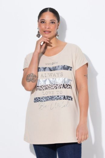 Plus size veliki brojevi Majica kratkih rukava okruglog ovratnika za punije