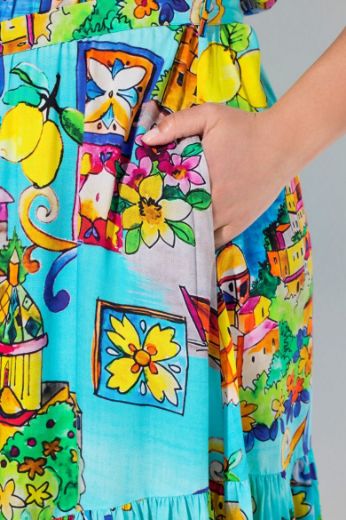 Plus size veliki brojevi Haljina kratkih rukava A kroja za punije