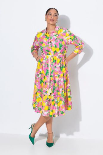 Plus size veliki brojevi Haljina 3/4 rukava A kroja za punije