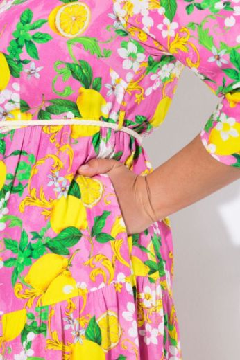 Plus size veliki brojevi Haljina 3/4 rukava A kroja za punije