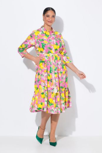 Plus size veliki brojevi Haljina 3/4 rukava A kroja za punije