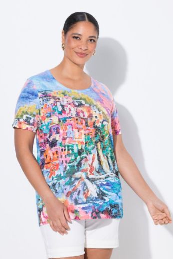 Plus size veliki brojevi Majica kratkih rukava okruglog ovratnika za punije