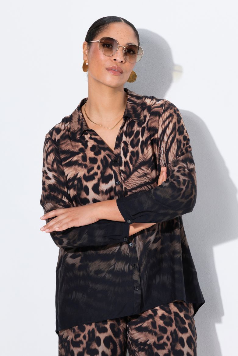 Plus size veliki brojevi Bluza dugih rukava A kroja za punije