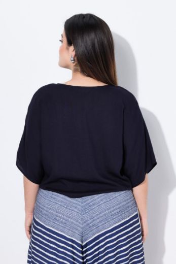 Plus size veliki brojevi Bluza kratkih rukava V ovratnika kraćeg kroja za punije