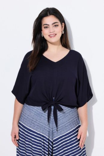 Plus size veliki brojevi Bluza kratkih rukava V ovratnika kraćeg kroja za punije