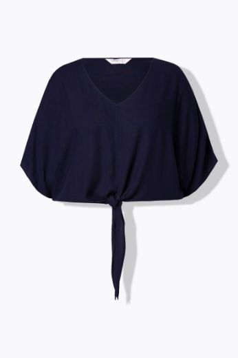Plus size veliki brojevi Bluza kratkih rukava V ovratnika kraćeg kroja za punije