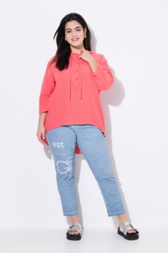 Plus size veliki brojevi Bluza od muslina s kapuljačom za punije