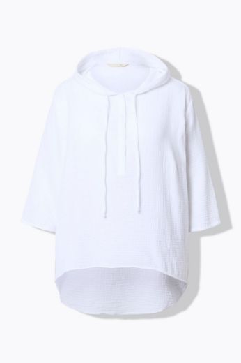 Plus size veliki brojevi Bluza od muslina s kapuljačom za punije