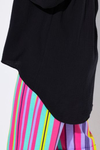 Plus size veliki brojevi Bluza od muslina s kapuljačom za punije