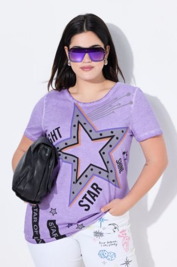 Plus size veliki brojevi Majica kratkih rukava okruglog ovratnika za punije