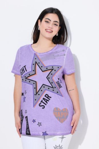 Plus size veliki brojevi Majica kratkih rukava okruglog ovratnika za punije