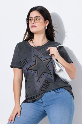Plus size veliki brojevi Majica kratkih rukava okruglog ovratnika za punije