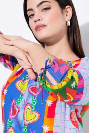 Plus size veliki brojevi Bluza 3/4 rukava A kroja za punije