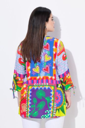 Plus size veliki brojevi Bluza 3/4 rukava A kroja za punije