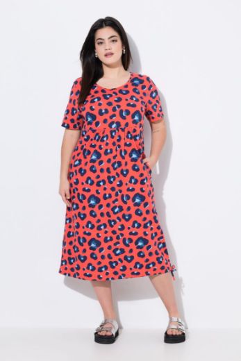 Plus size veliki brojevi Haljina kratkih rukava A kroja za punije