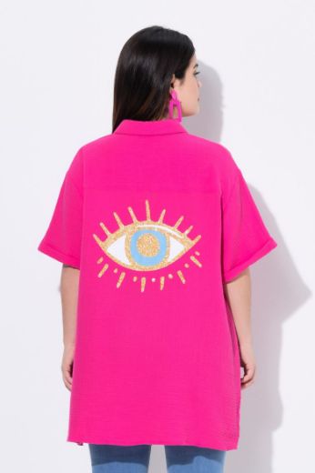 Plus size veliki brojevi Bluza kratkih rukava šireg kroja za punije