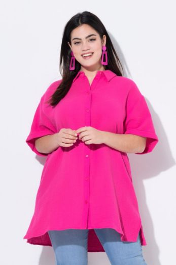 Plus size veliki brojevi Bluza kratkih rukava šireg kroja za punije